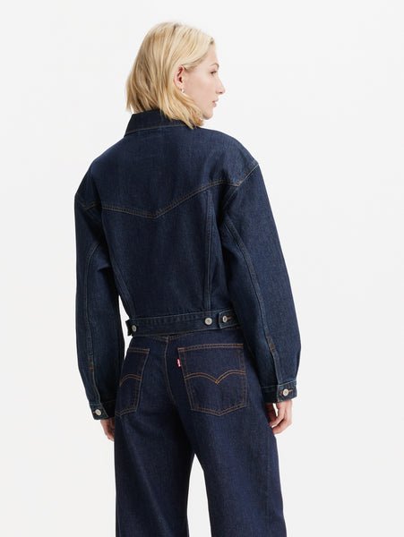 Укороченная куртка дальнобойщика 90-х Levi's, Dark Indigo - Flat Finish — фото 2