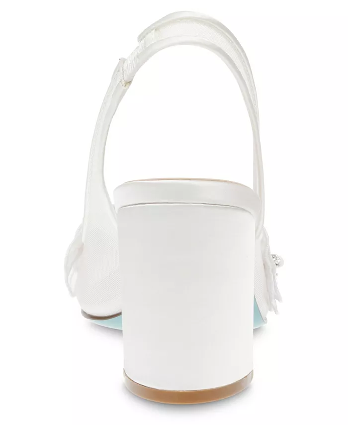 Женские туфли-лодочки Petra Flower Applique Slingback Betsey Johnson, белый — фото 3