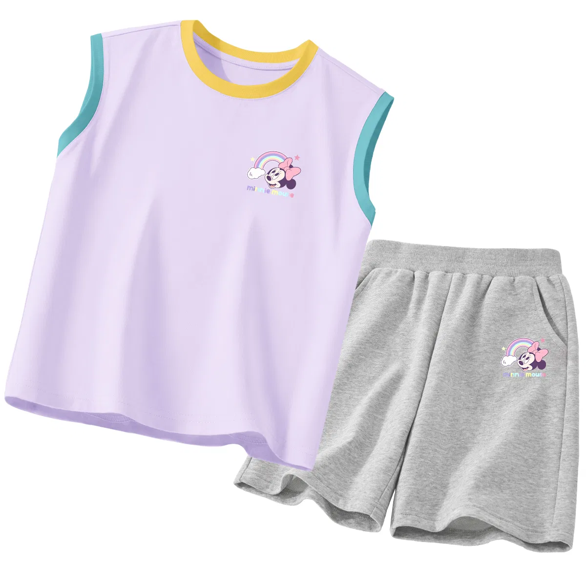 Детский спортивный костюм с круглым вырезом, тонкий, Disney, Diversity Blue Pink+Elevate K Black — фото 4