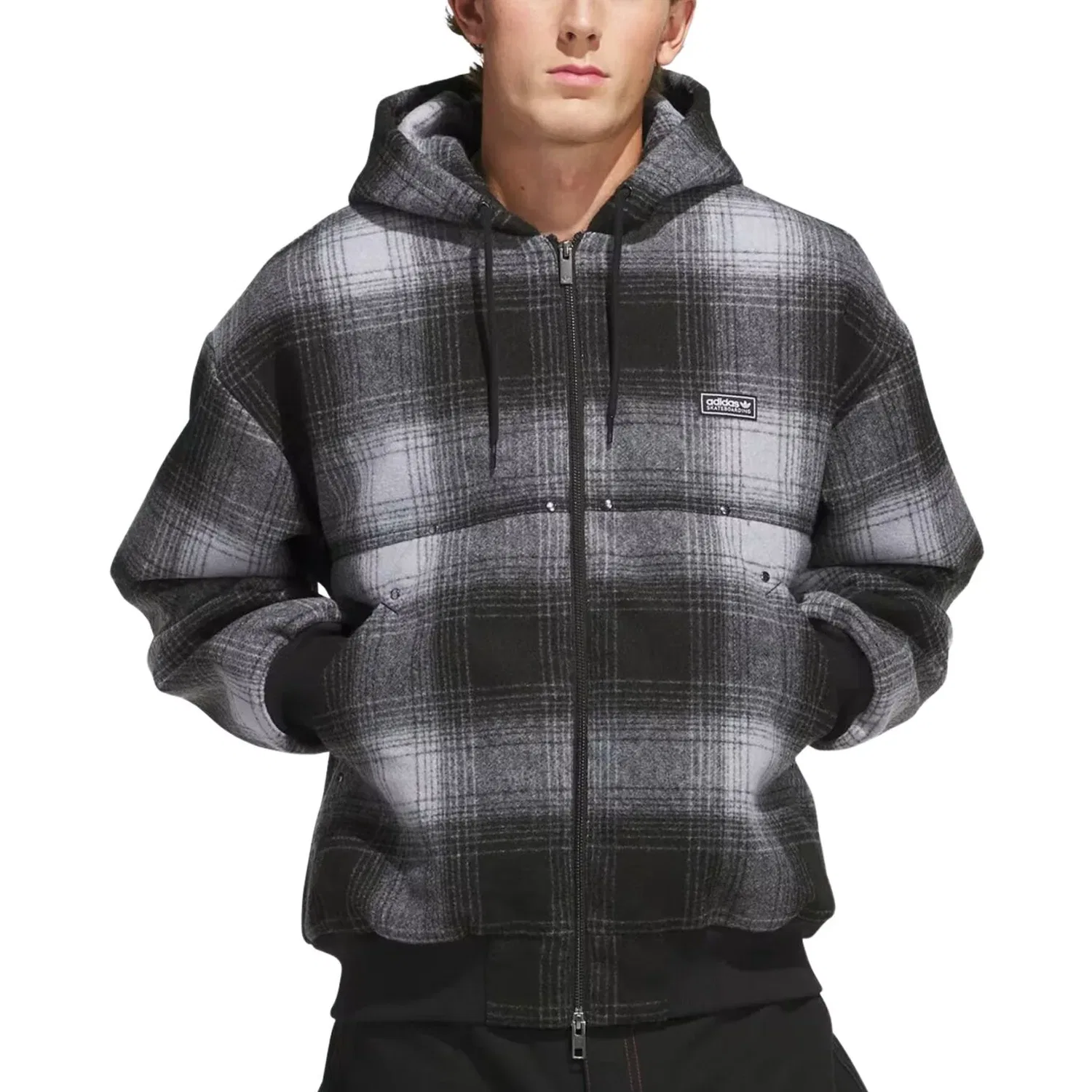 Мужская куртка Skateboarding x Mark Gonzales Checkered Jacket Asia Sizing 'Multicolor' adidas, разноцветный — фото 3