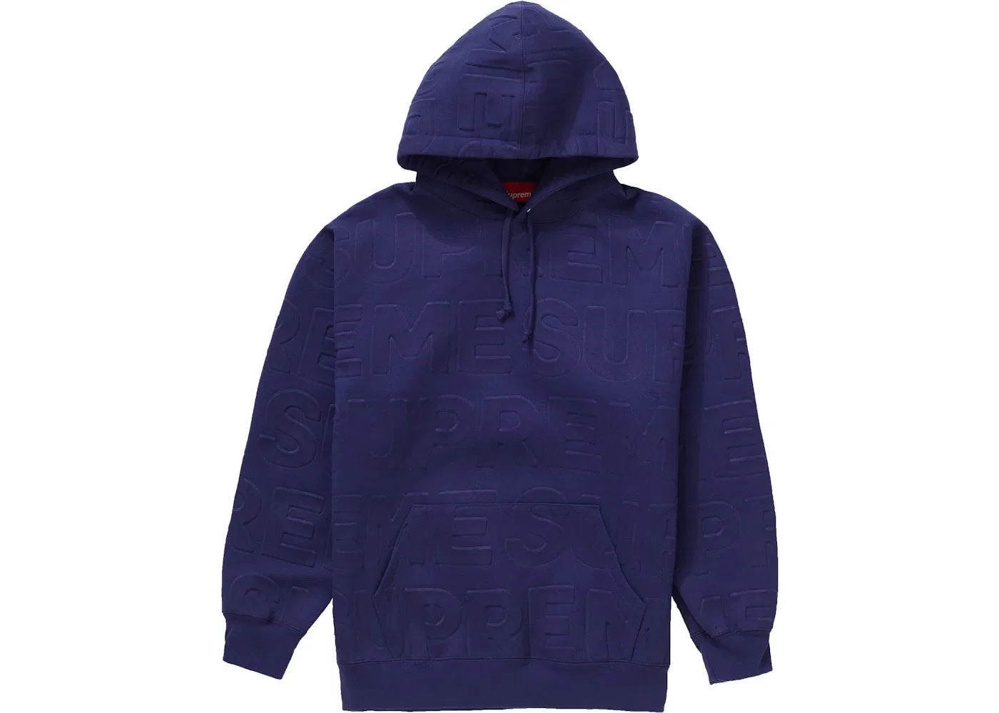 Мужская худи с принтом Supreme Embossed Logos Supreme, Washed Navy
