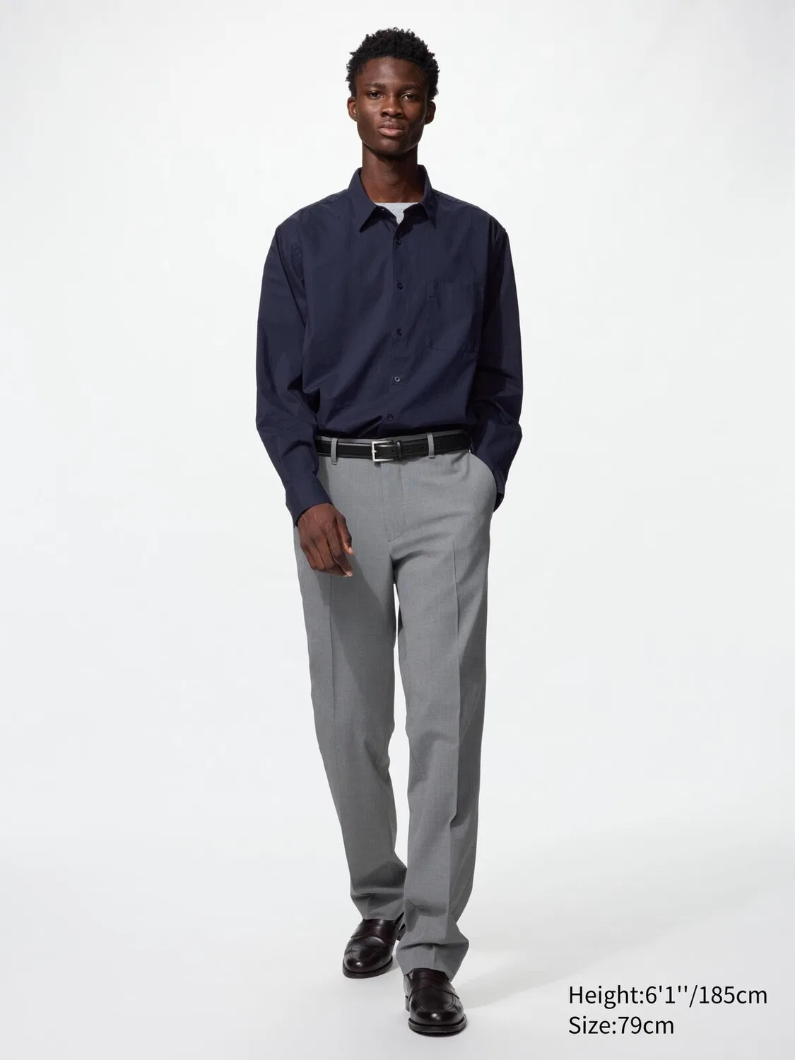 Брюки Uniqlo, умные, с двухсторонней эластичностью, серые