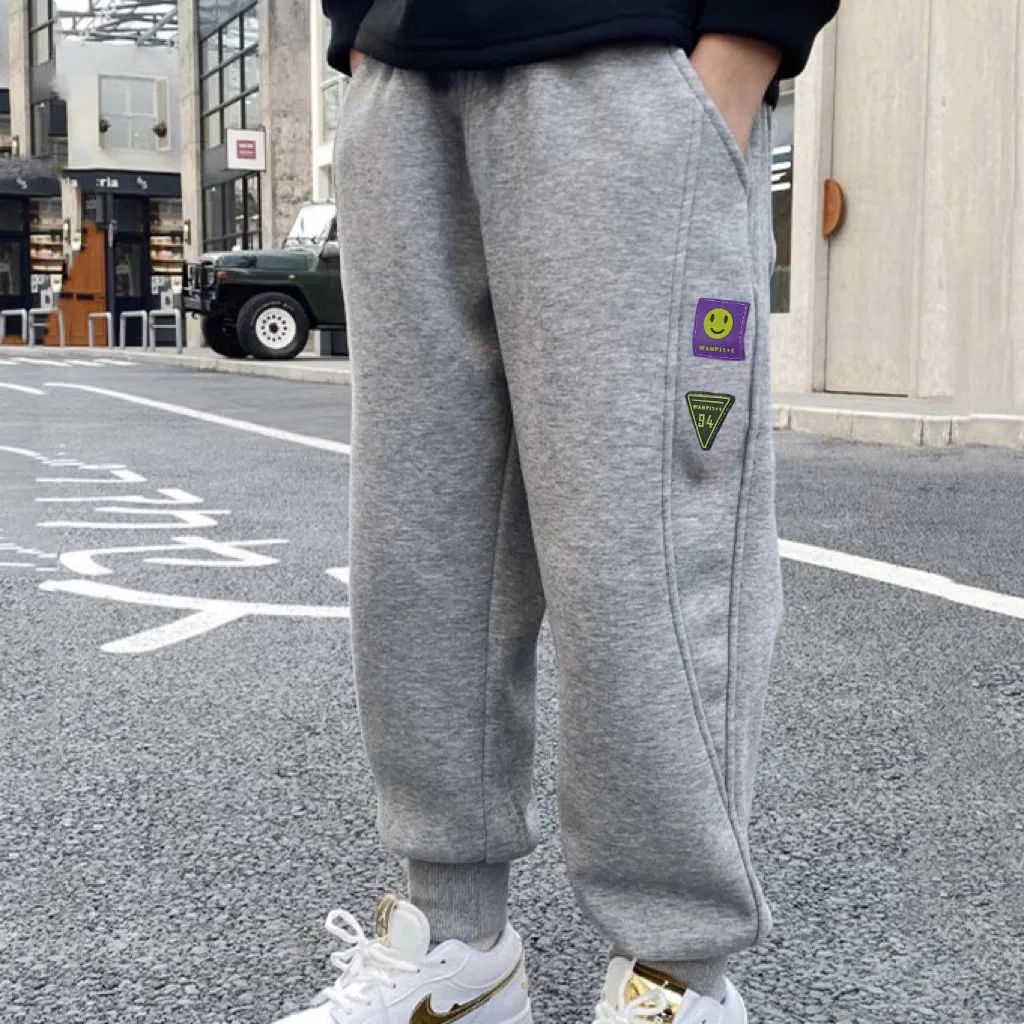 Штаны с принтом 3-13Years boys sweat pants Chicpoint, серый