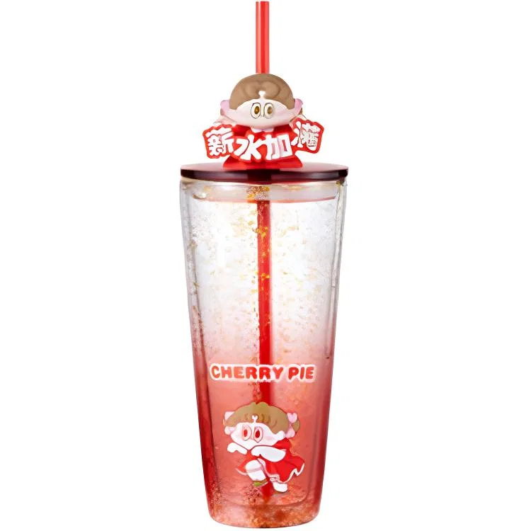 Детский стакан с трубочкой из пластика POP MART Part-Time Everyday Collection, Белый