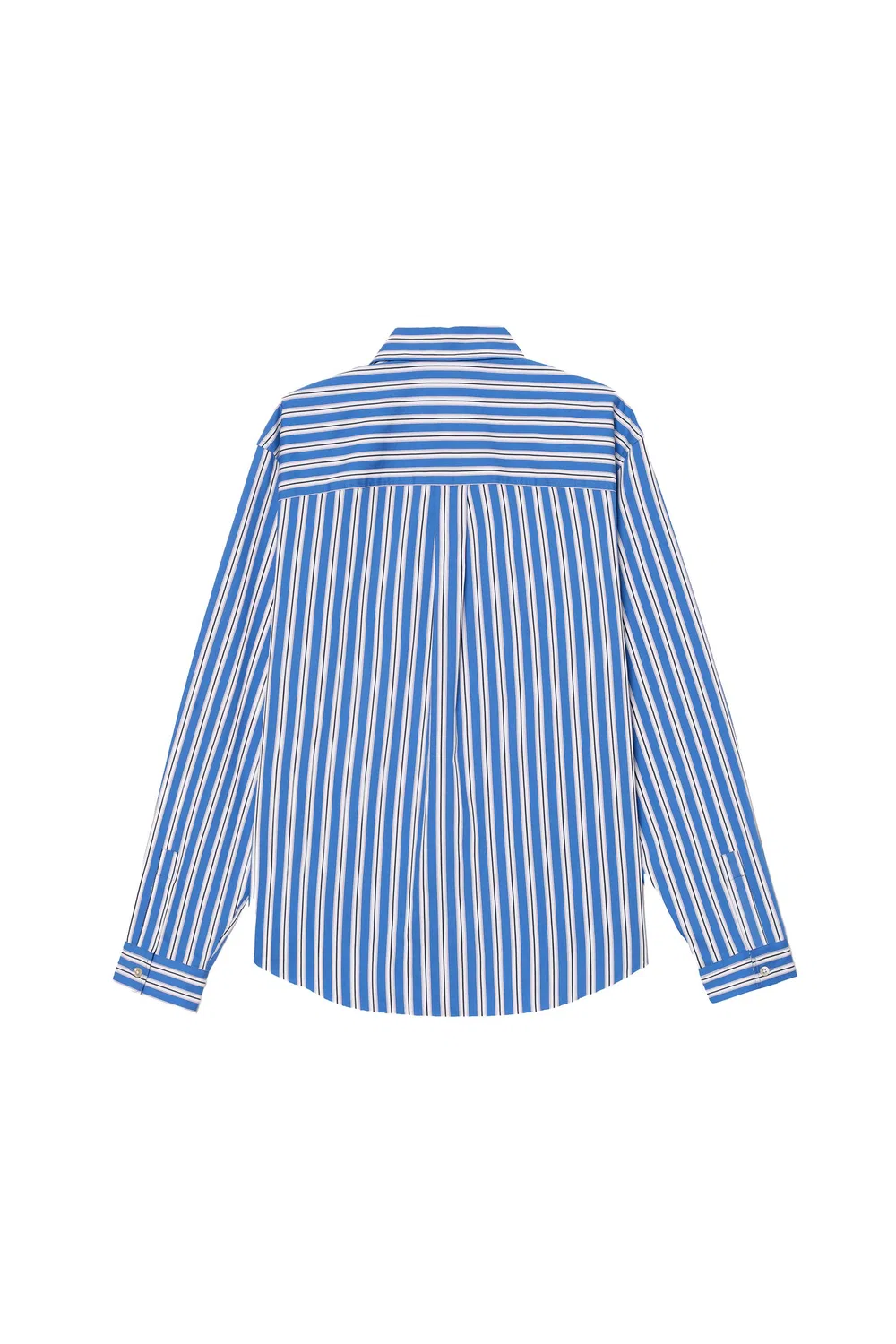 Рубашка в полоску свободного кроя ZARA, Blue/Indigo — фото 4