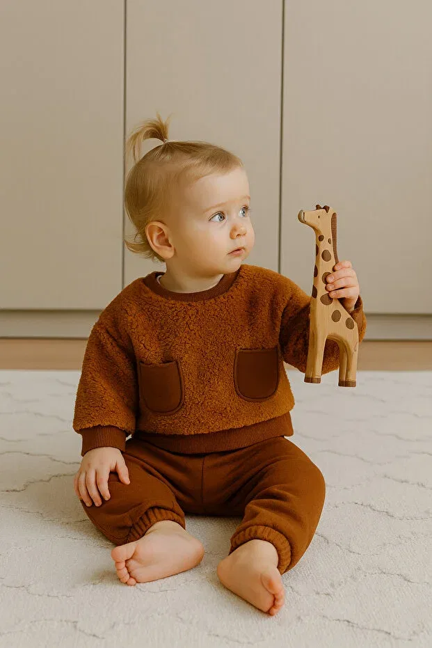Детский комплект из футера с начесом Rg Kidsstore, Brown
