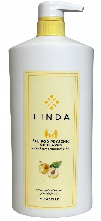 

Мицеллярный гель для душа Linda Vegan с дозатором Mirabelle 1 л Inna marka