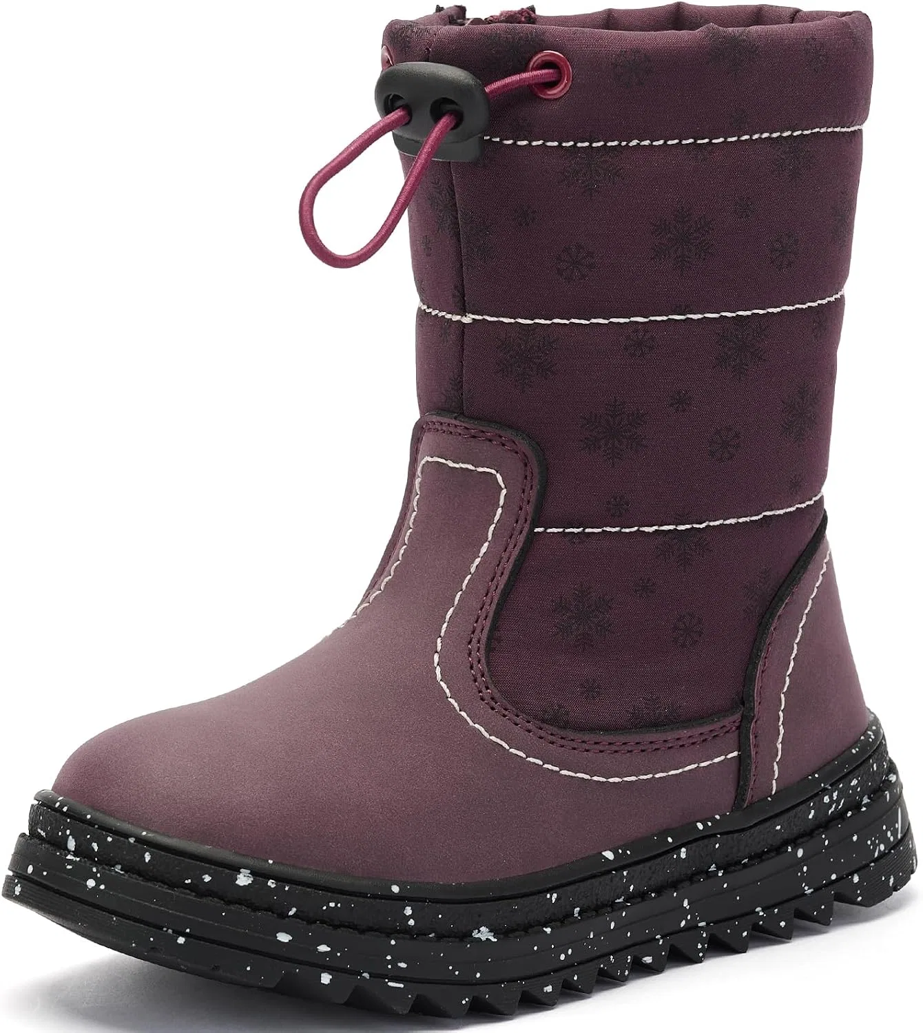 Детские зимние сапоги для девочек с молнией TZJS, Dark Red