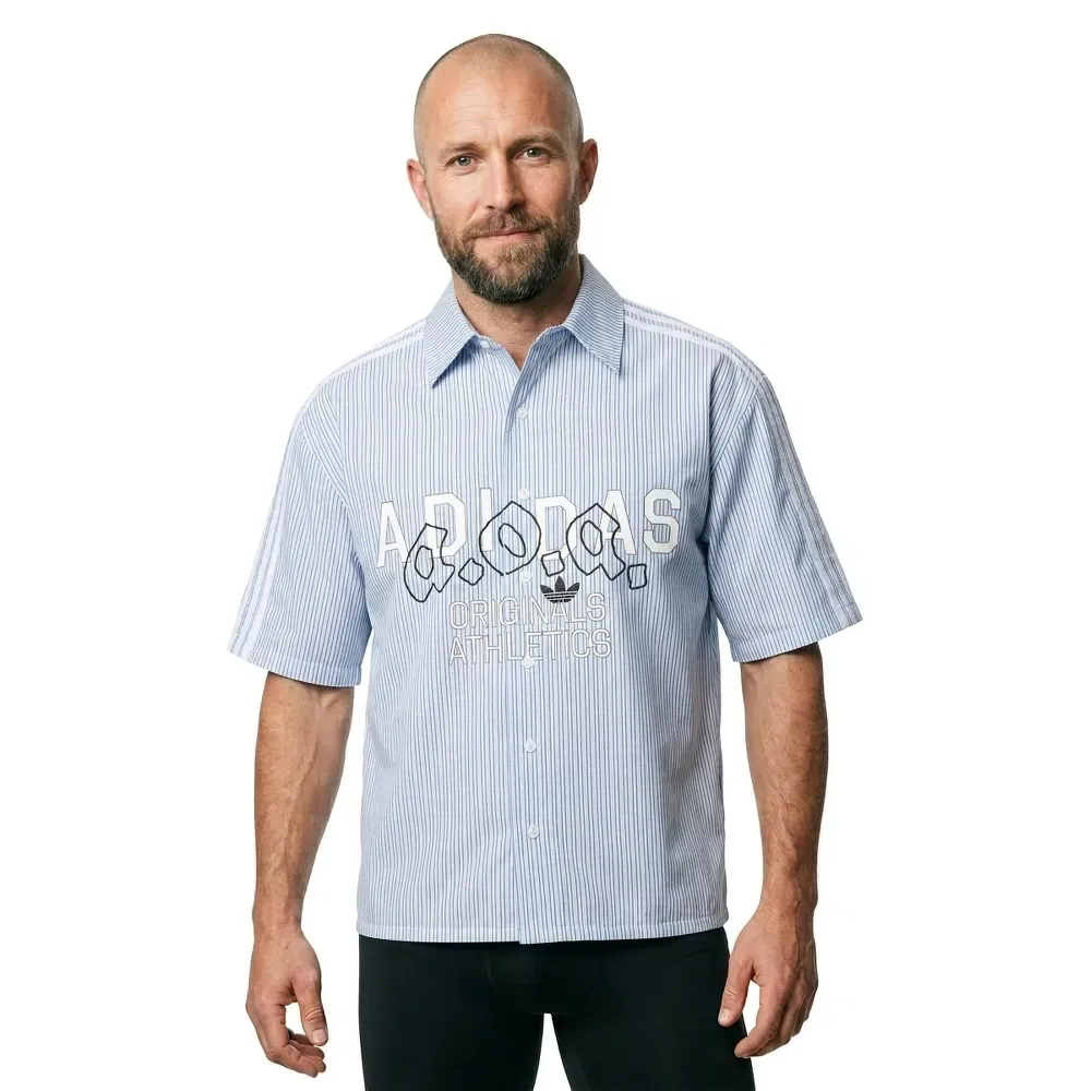 Мужская рубашка с принтом Texas A&M Aggies Adidas Originals, Blue — фото 4