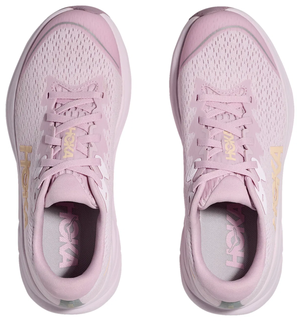 Детские кроссовки для девочек с двойным жаккардовым верхом HOKA Rincon 4, Pink/White — фото 4