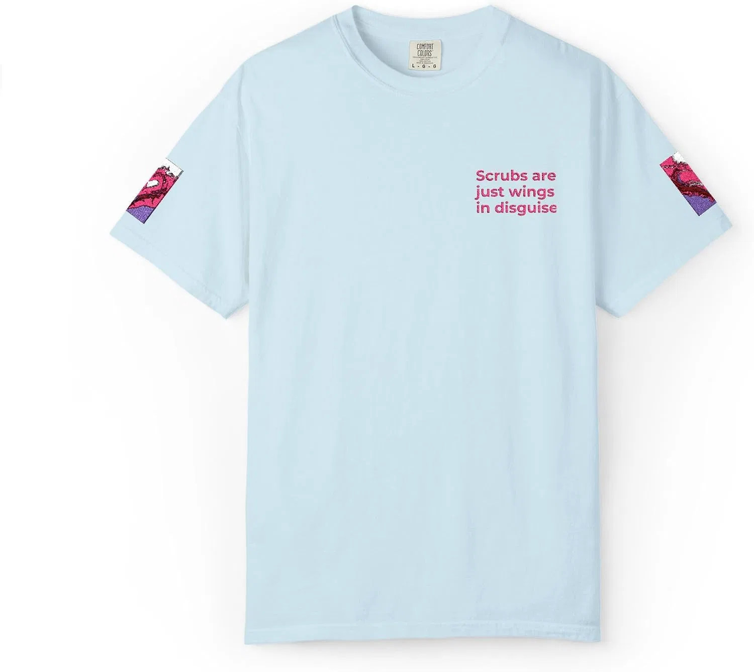 Футболка с принтом Comfort Colors, Chambray