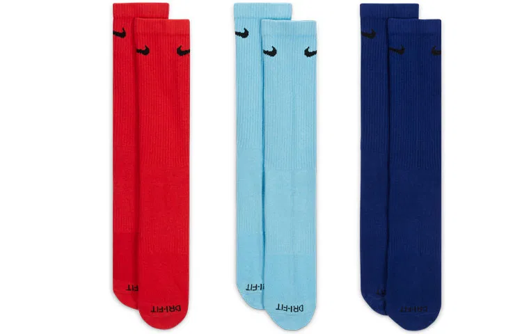 Мужские носки до колена Nike, 3 пары, Red/Blue/Dark Blue