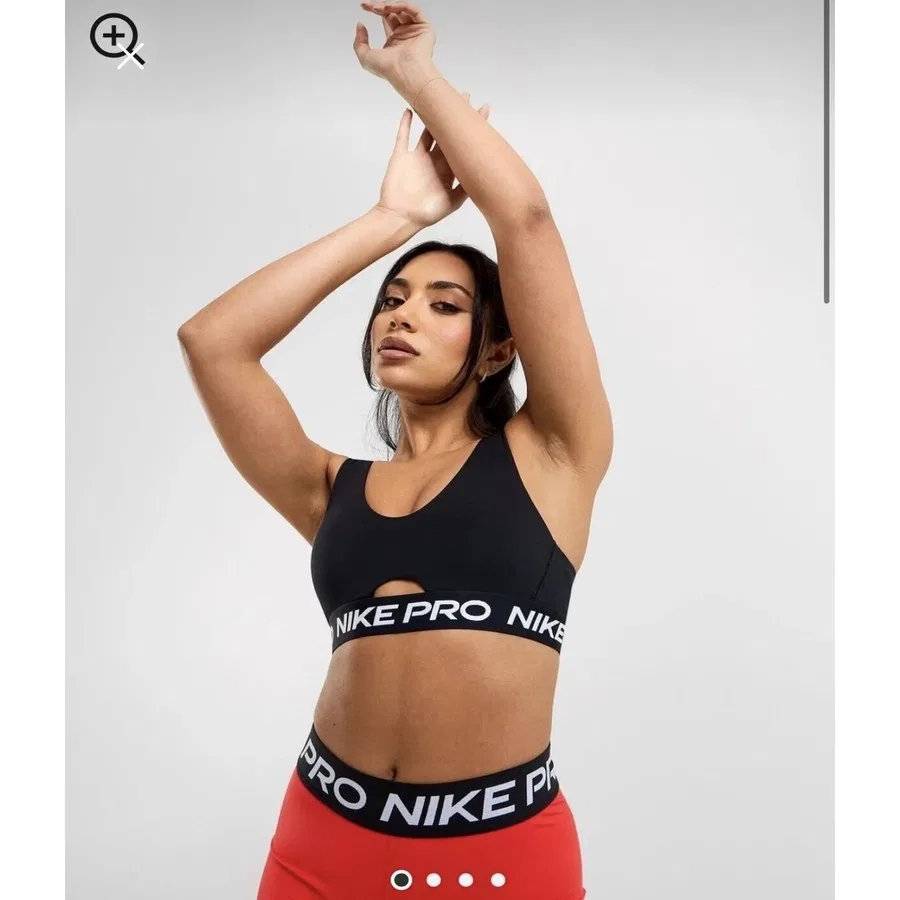 Спортивный бюстгальтер Nike Pro Indy Plunge, Черный