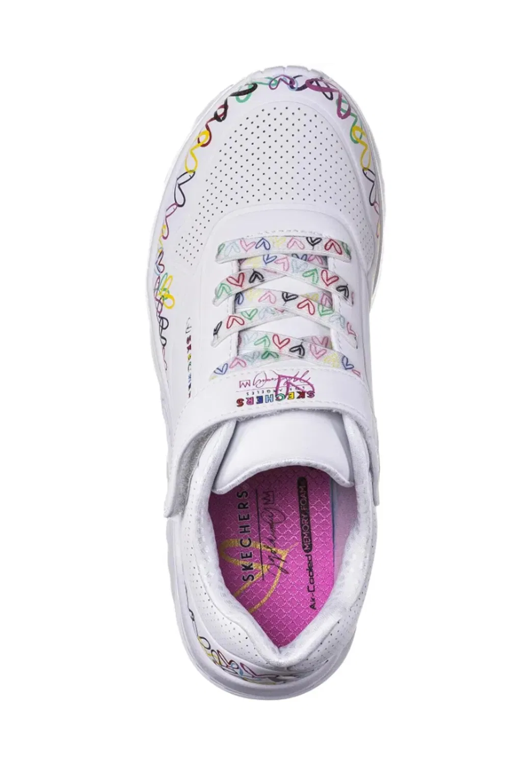Детские кроссовки с принтом UNO LITE HEART CRAZE Skechers, Weiß — фото 4