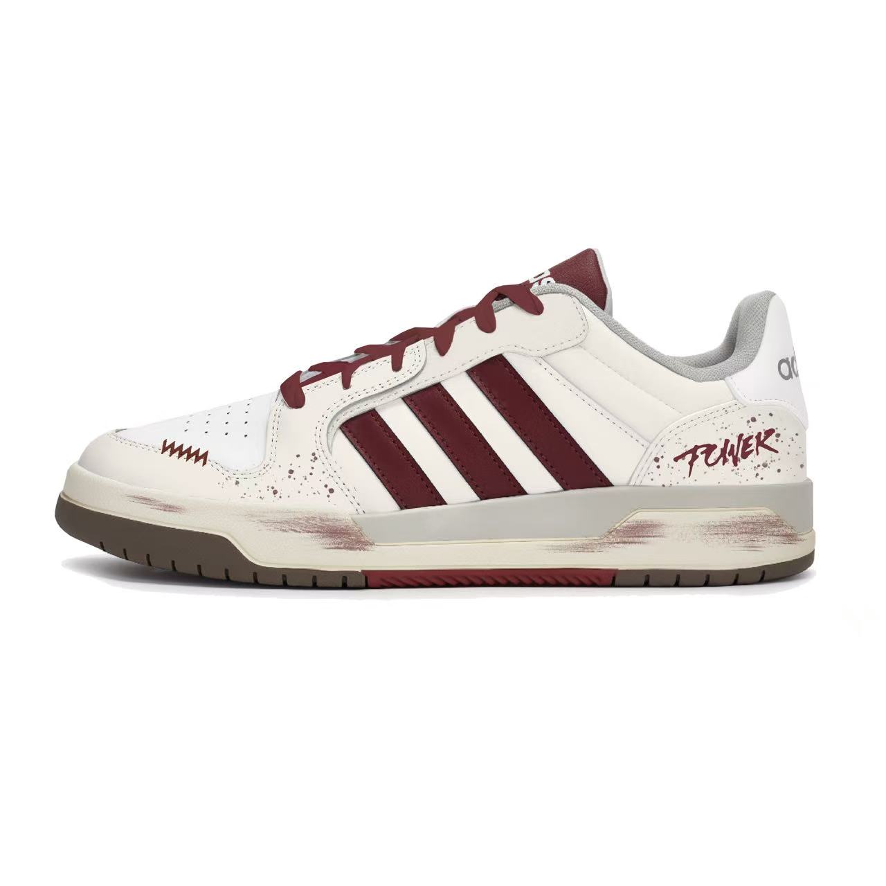 

Adidas Neo Кроссовки для скейтбординга Entrap Blazing Red, устойчивые к истиранию, низкие, унисекс, бежево-бело-красные