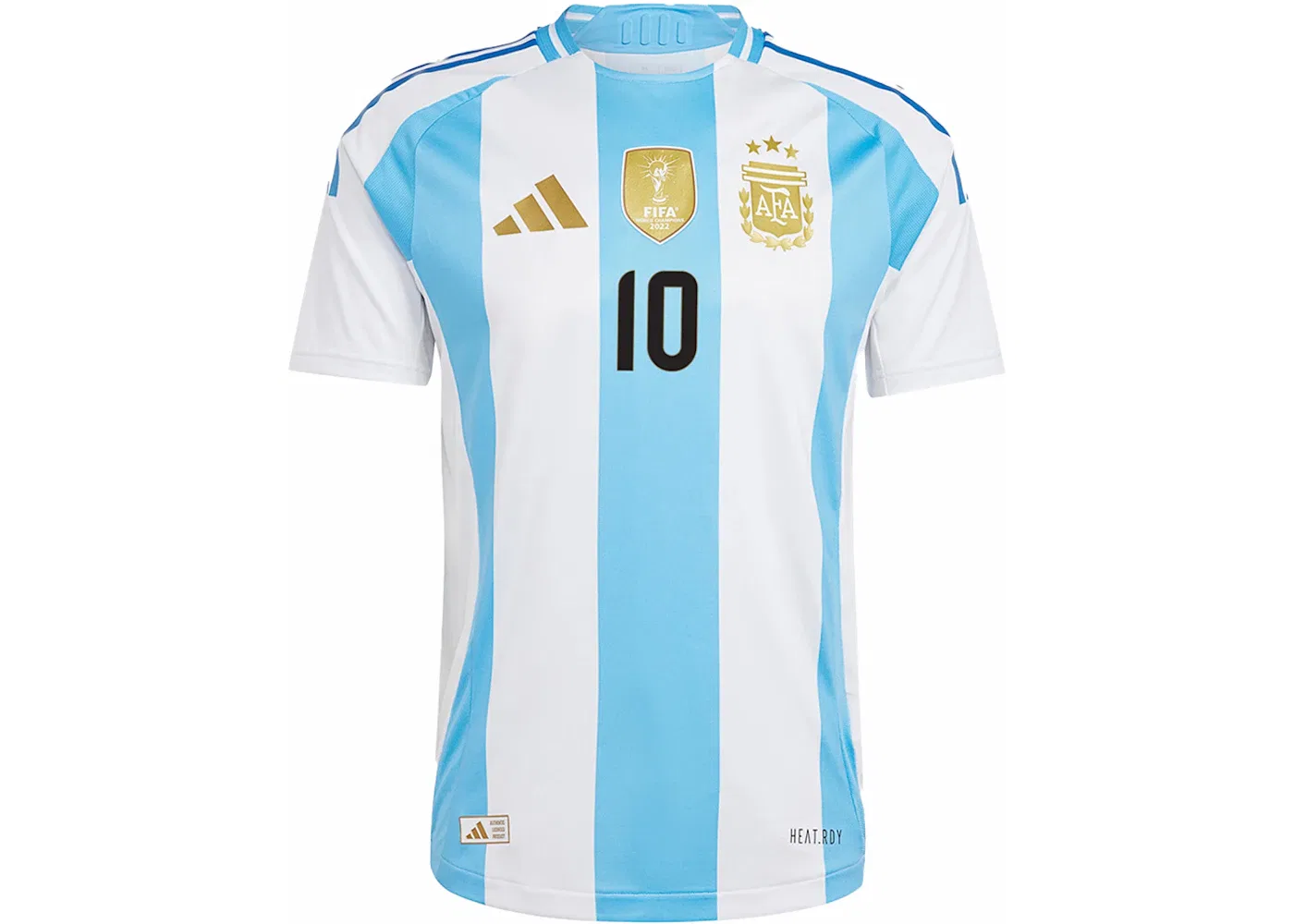 Мужская футболка с длинным рукавом Argentina 2024 Home Authentic Messi Jersey Adidas, White/Blue Burst
