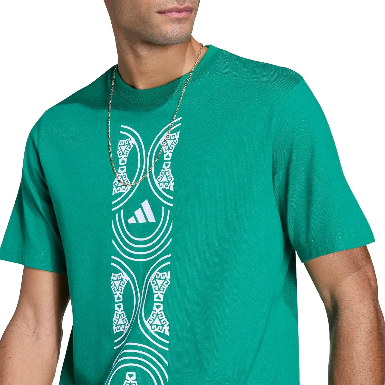 Мужская футболка сборная Мексики adidas, Bold Green/White/Mexico — фото 4