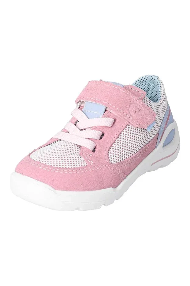 Детские кроссовки для девочек на липучках Ricosta, Pink Suede Leather — фото 2