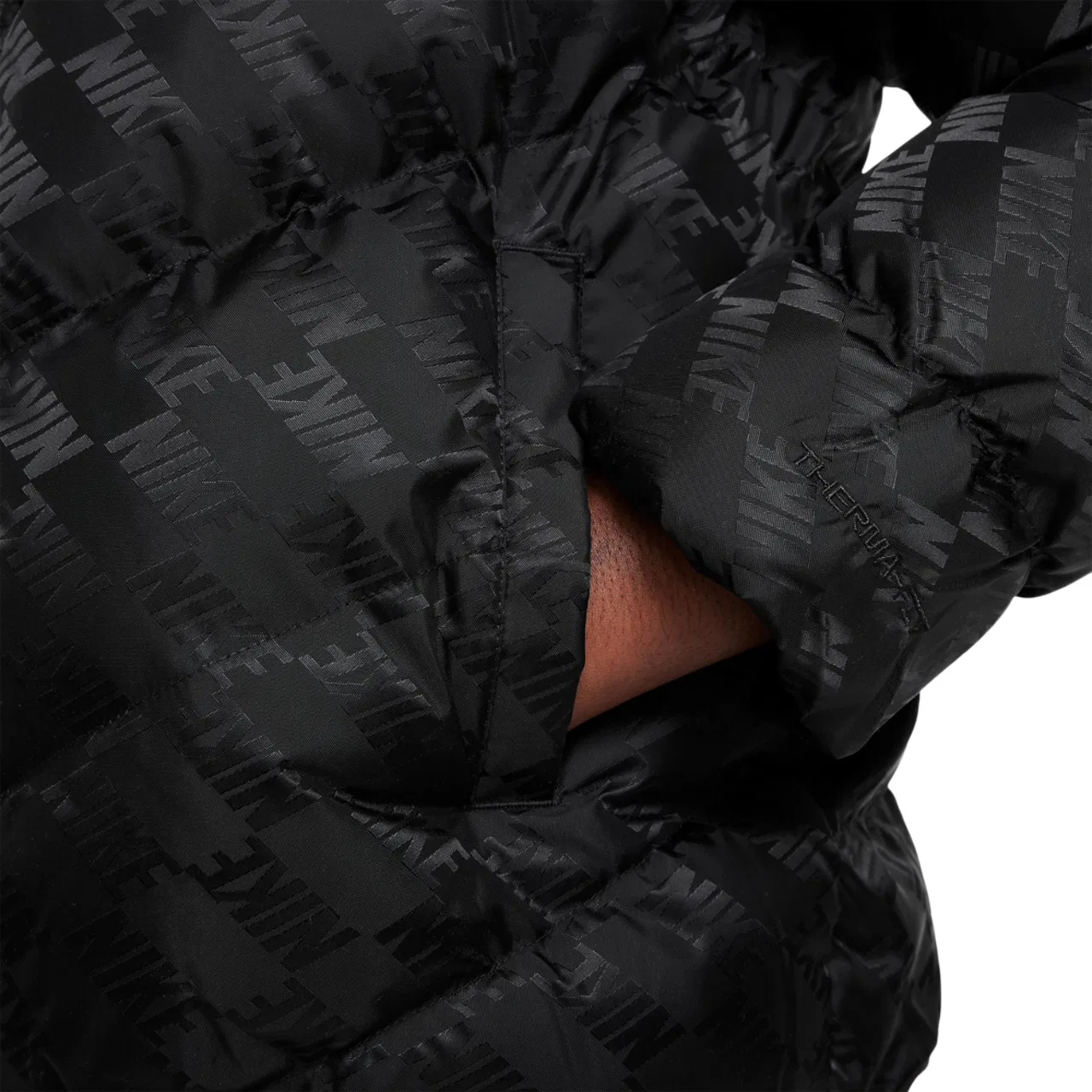 Куртка для мальчиков ADP Puffer Nike, черный/белый — фото 3