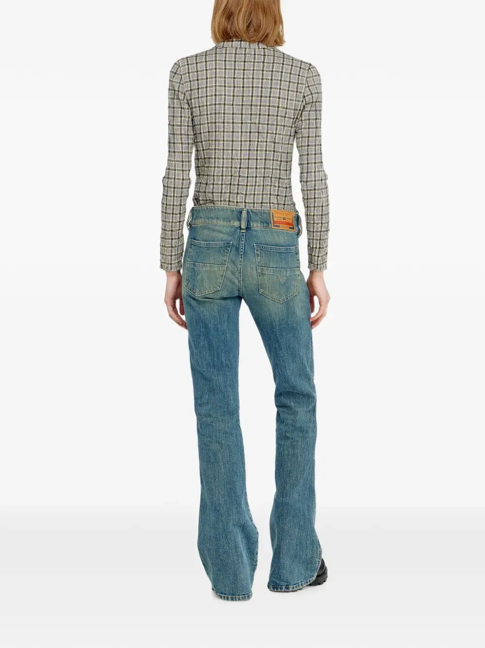 Джинсы bootcut с заниженной талией Diesel, синий — фото 4