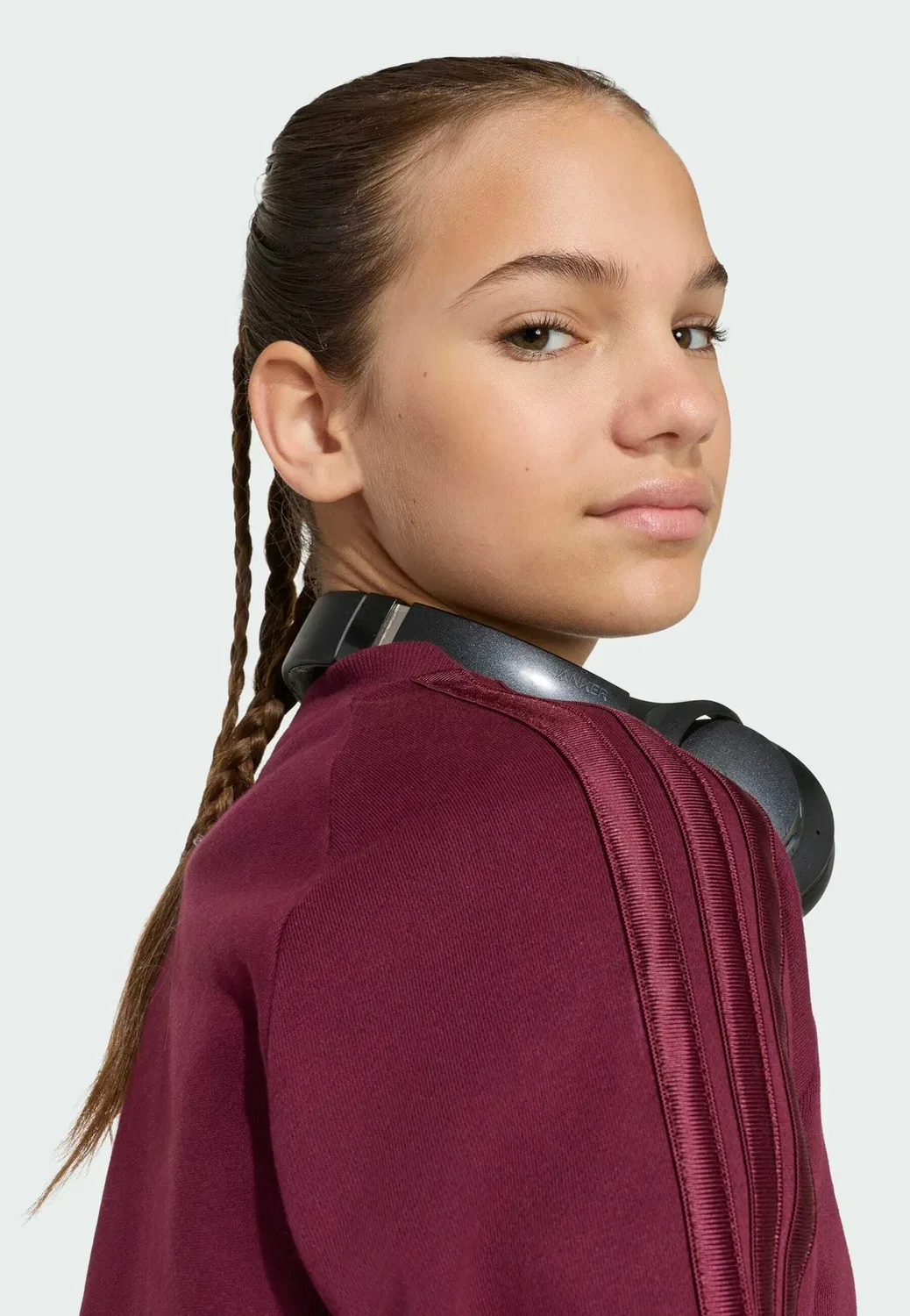 Атласная толстовка - толстовка Adidas Sportswear, Maroon Maroon — фото 3