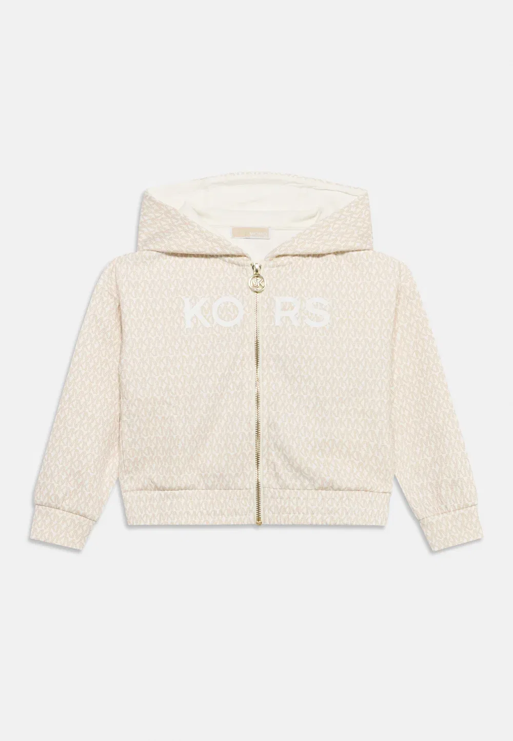 Эксклюзивная толстовка на молнии - свитшот на молнии Michael Kors Kids, Beige — фото 3