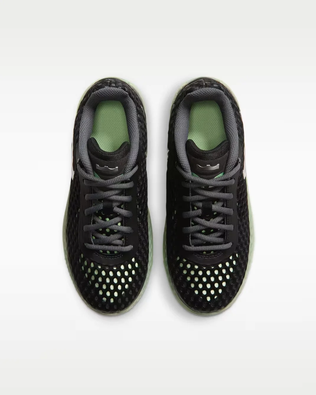 Кроссовки подростковые Nike LeBron Witness X, черный/зеленый — фото 3