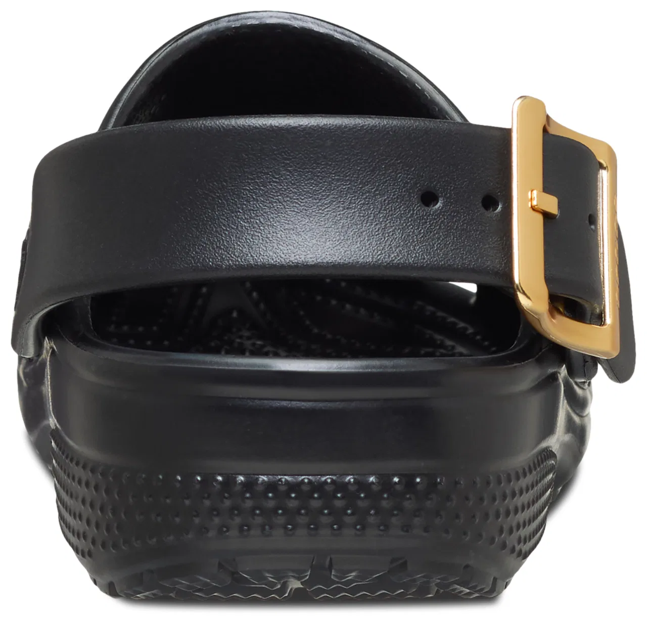 Детские сабо для девочек с регулируемым ремешком, модель Classic Metallic Buckle, Crocs, Black/Gold — фото 3