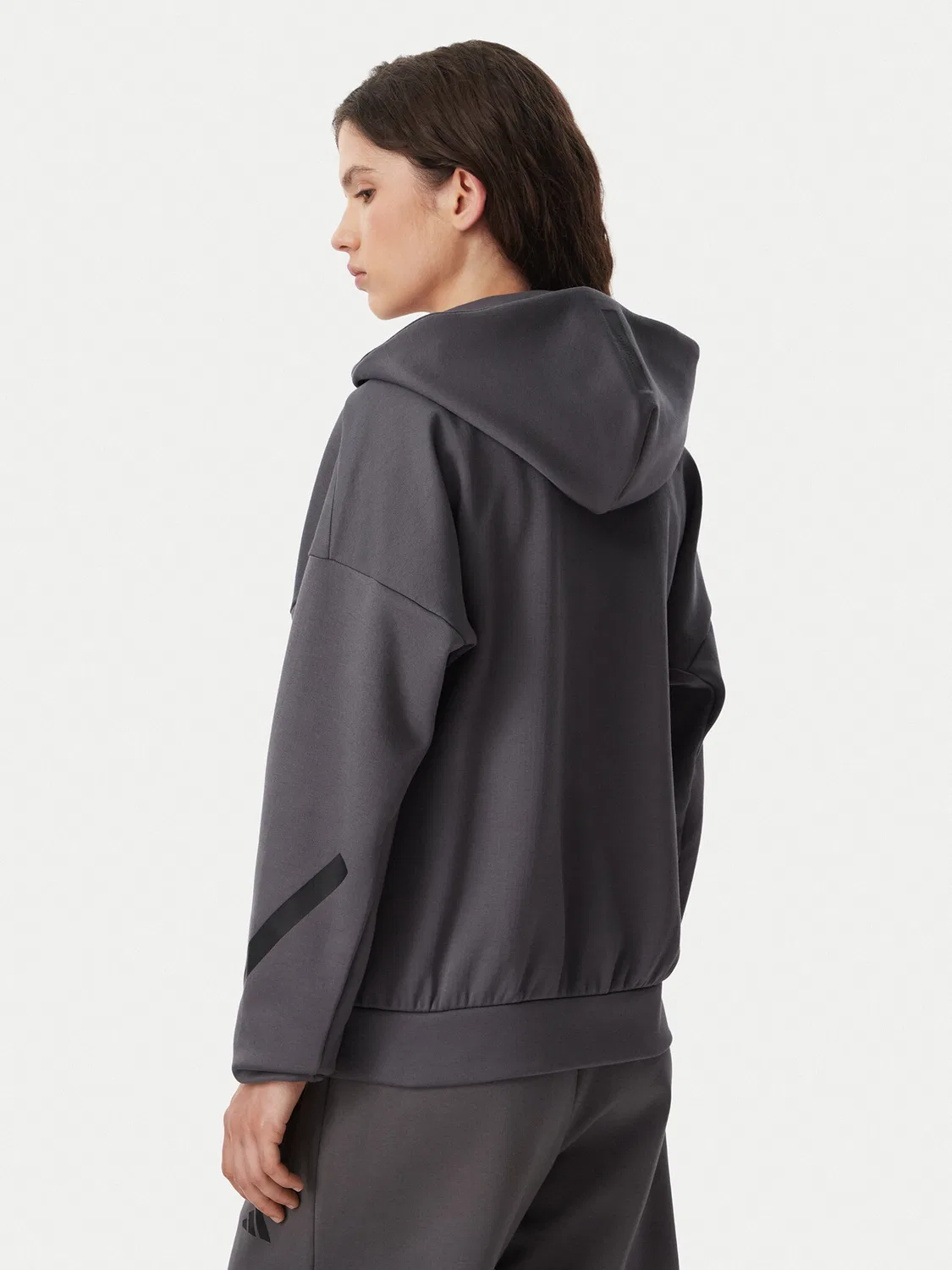 Женская толстовка стандартного кроя Z.N.E. Full Zip Adidas, серый — фото 3
