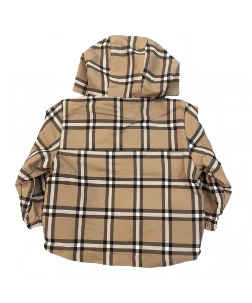 Детская куртка-парка с капюшоном, с принтом POLO BCS, Beige — фото 3