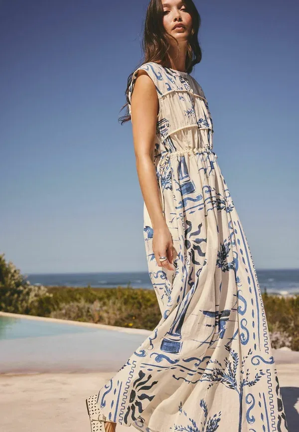 Платье летнее из лиоцелла Petite fit - tie side midi summer dress - maxi dress Next Print — фото 3