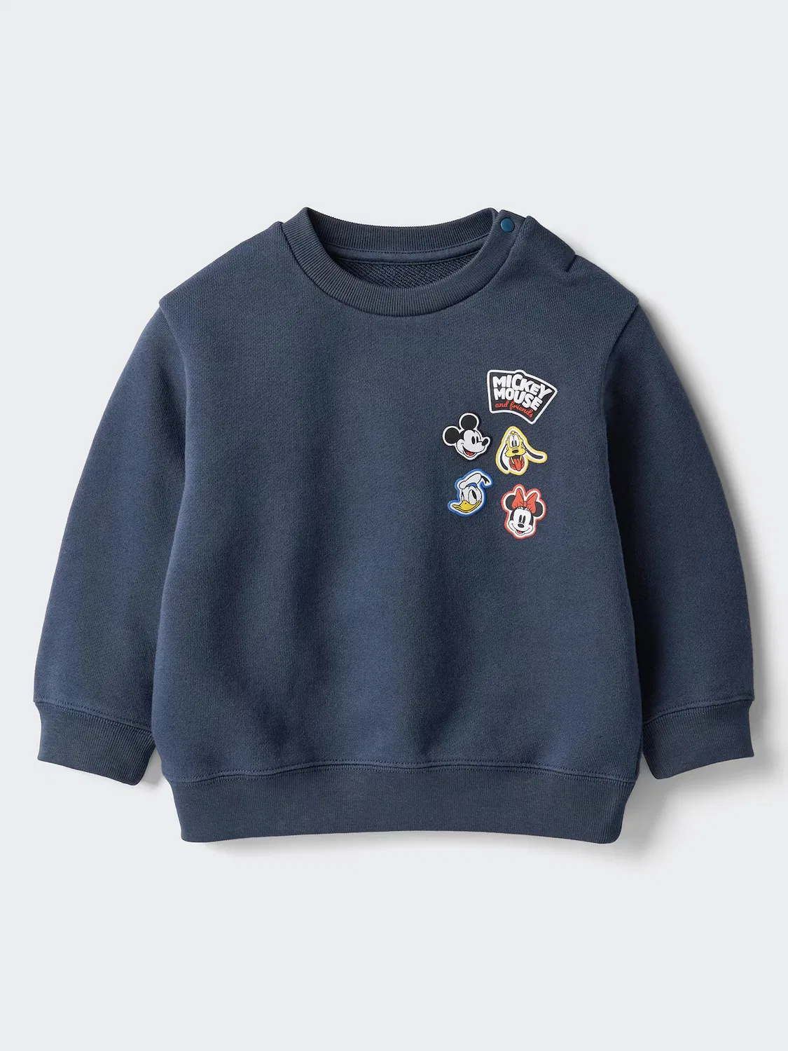 Толстовка Uniqlo, с принтом персонажей Микки Маус и друзья, темно-синий
