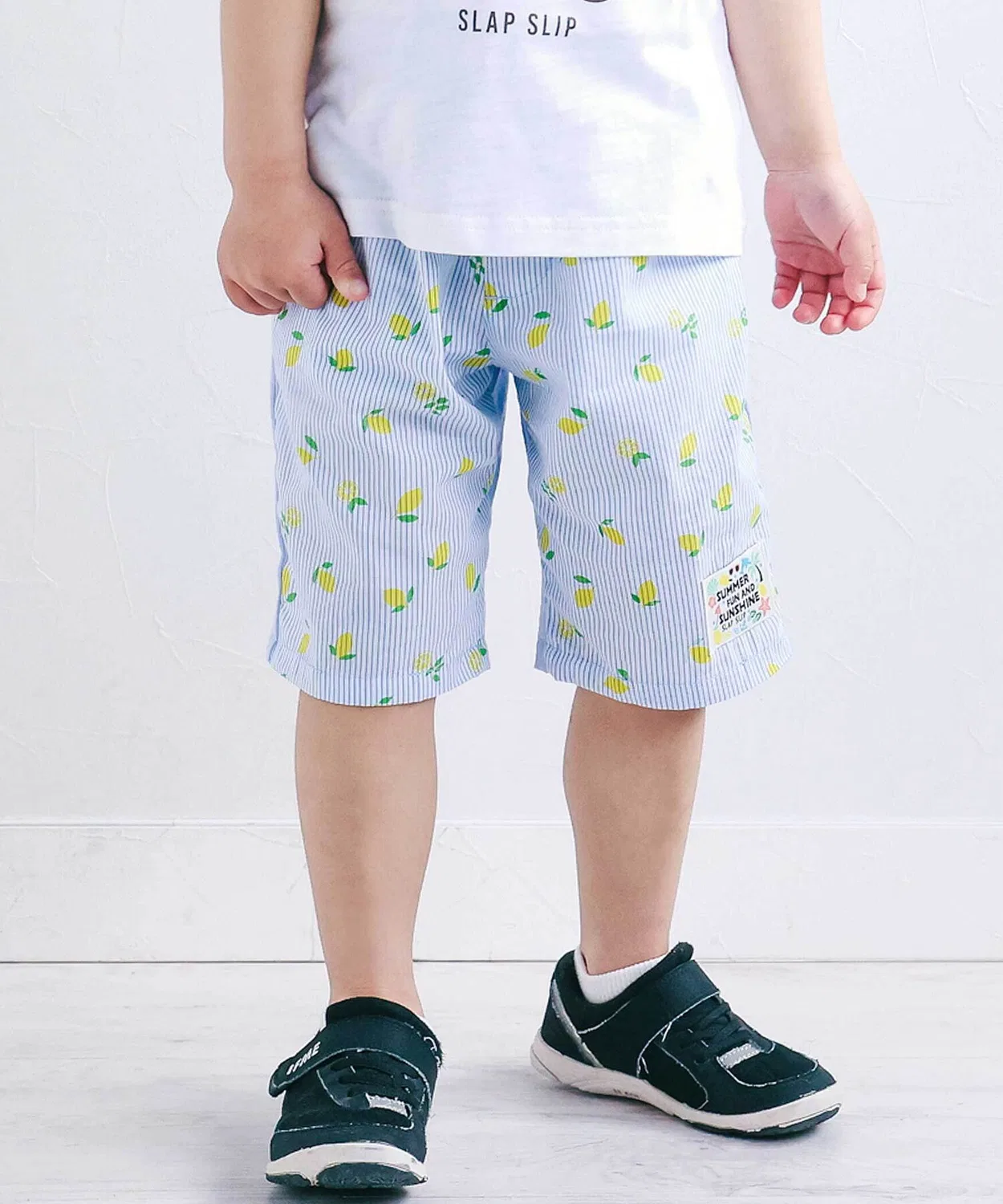 Детские шорты для мальчиков с принтом, модель Stripes & Check SLAP SLIP, Blue