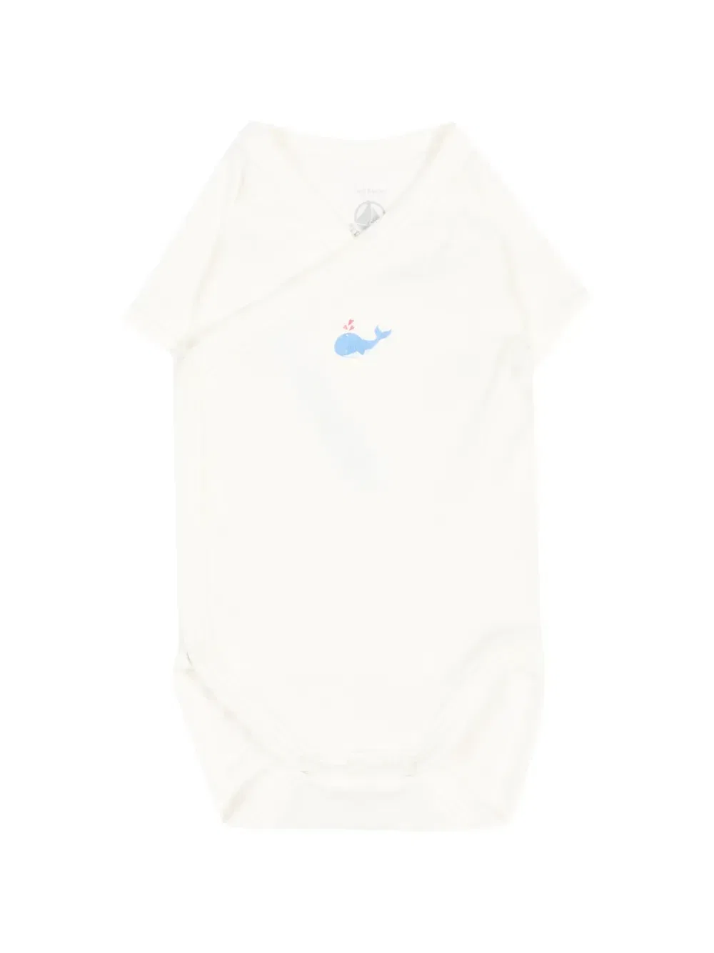 Набор боди с запахом и принтом в виде кита набор из трех Petit Bateau, белый — фото 3