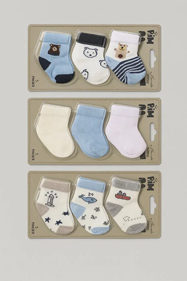 Детские носки для новорожденных хлопковые Basics Baby Fou, Blue