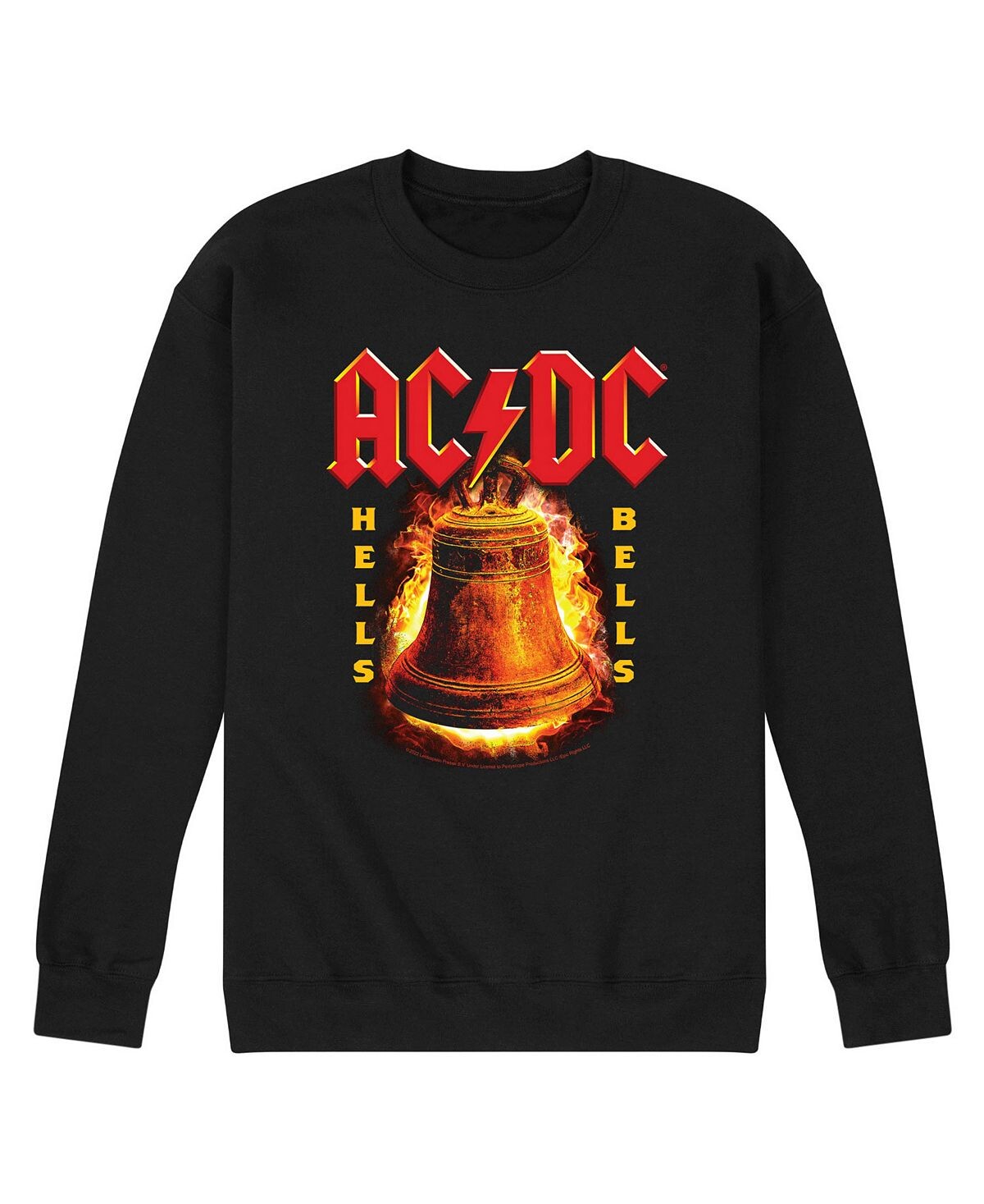

Мужская флисовая футболка acdc hells bells AIRWAVES, черный