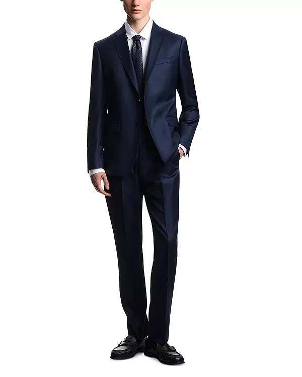 Мужской костюм из шерсти с жилеткой Emporio Armani, Navy Blue