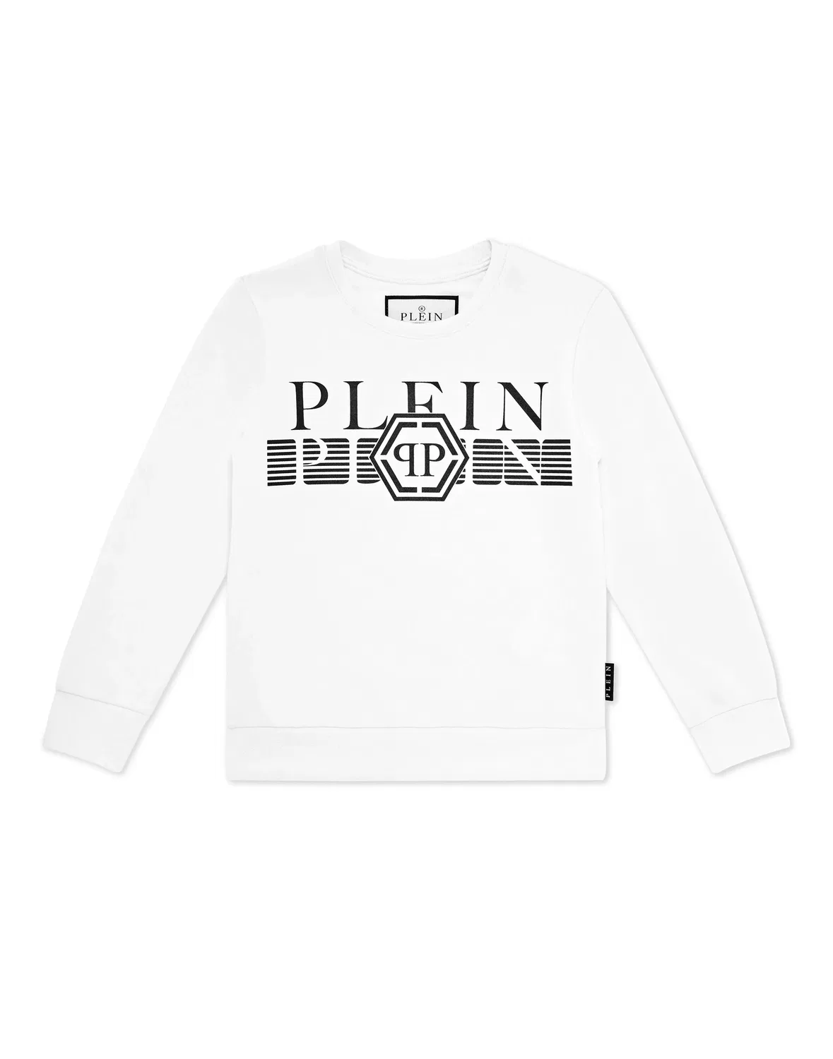 Детский свитшот с длинным рукавом с принтом логотипа PHILIPP PLEIN, White
