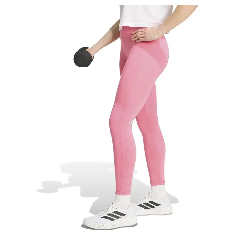 Женские леггинсы с принтом 3 Stripes Studio All Me 7/8 X-Over, adidas, Розовый — фото 2