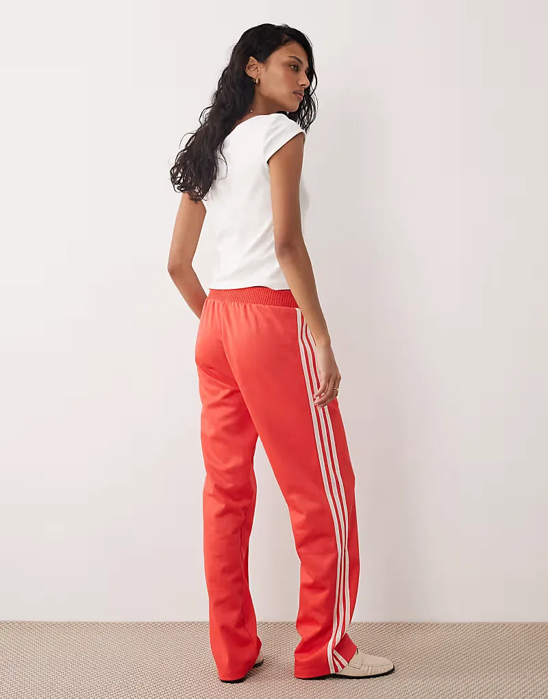 Спортивные брюки Adidas Originals Firebird с вязаными деталями, полупрозрачного, красный — фото 2