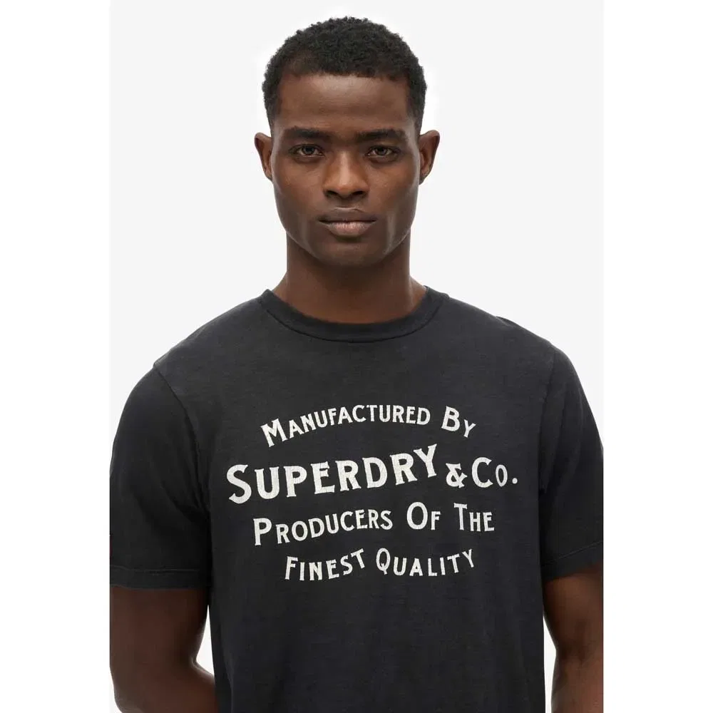 Футболка с коротким рукавом Relaxed Fit Superdry, черный — фото 4