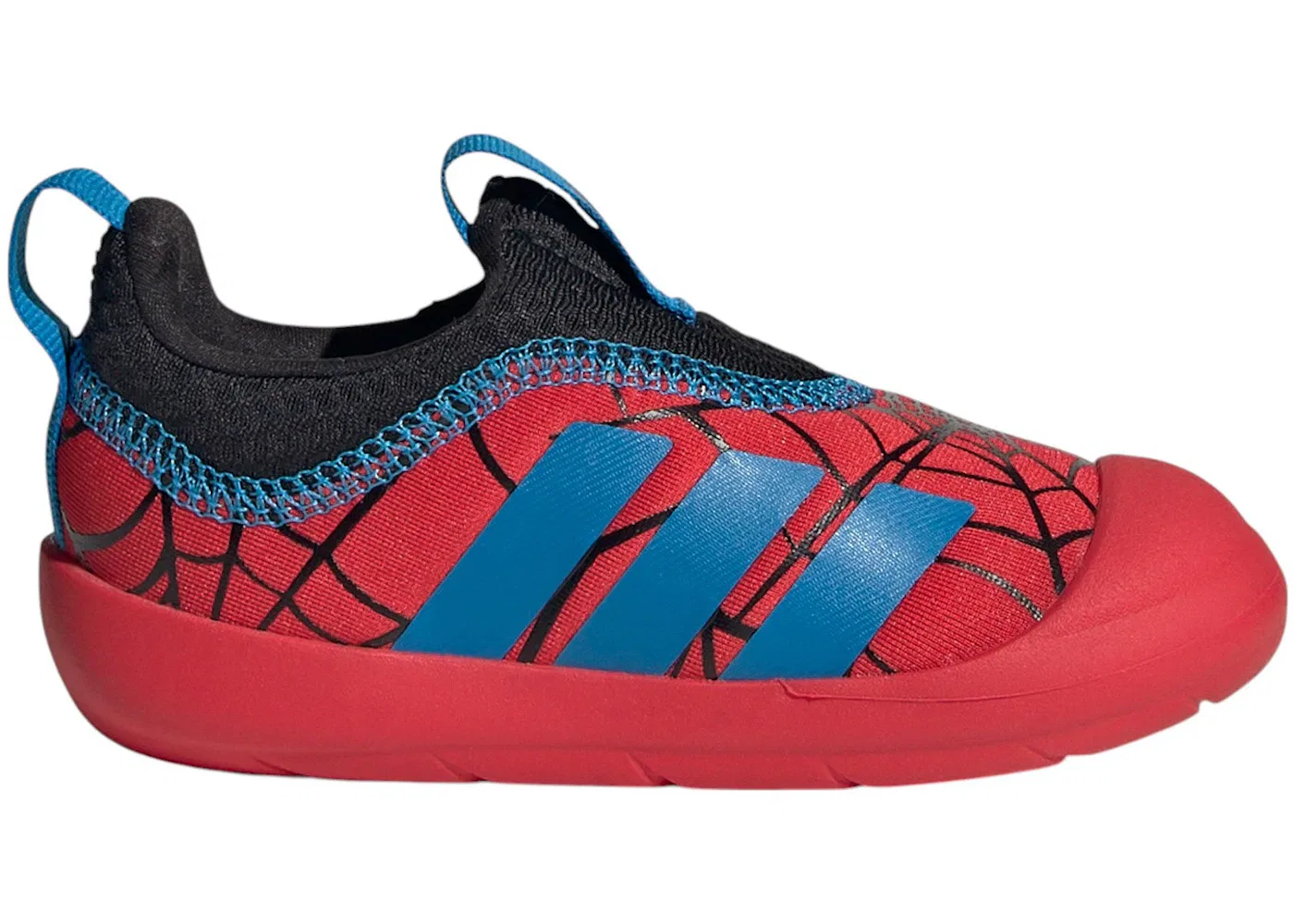 Детские кеды Lifestyle с принтом Spider-Man Adidas Monofit, Pure Ruby Bright Blue Core Black