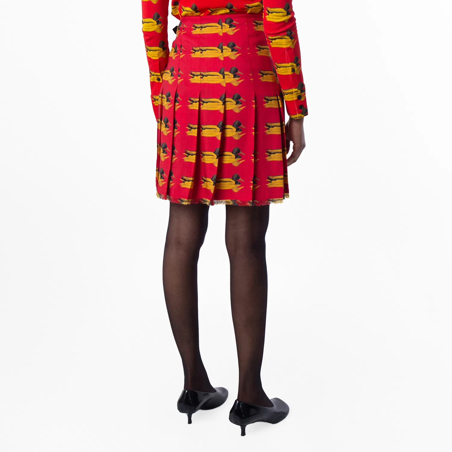 Юбка мини с принтом Duck Print Burberry, Pillar Ip Pattern — фото 3