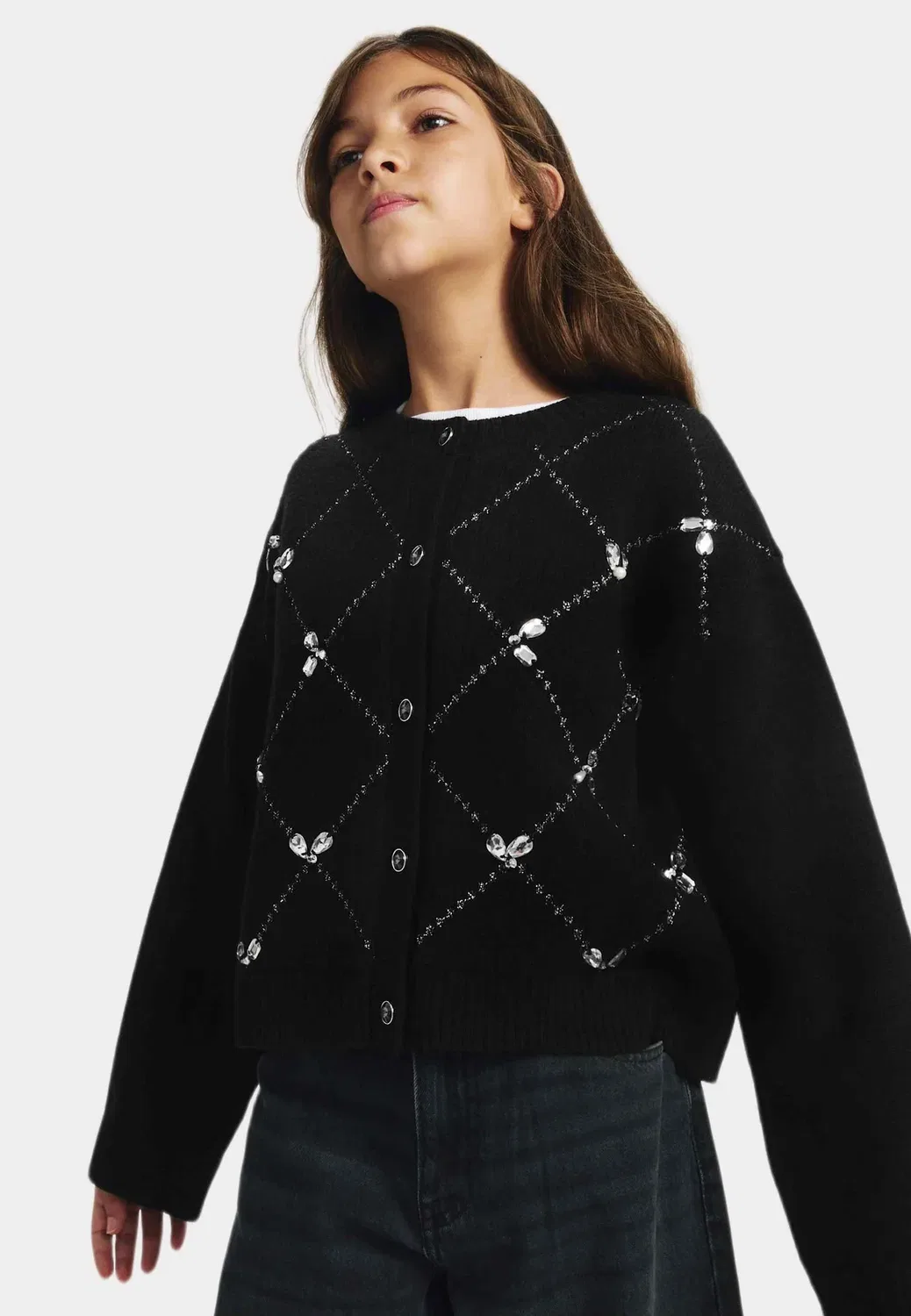 Кардиган с блестками (6-16 лет) - кардиган Marks & Spencer, Black — фото 2