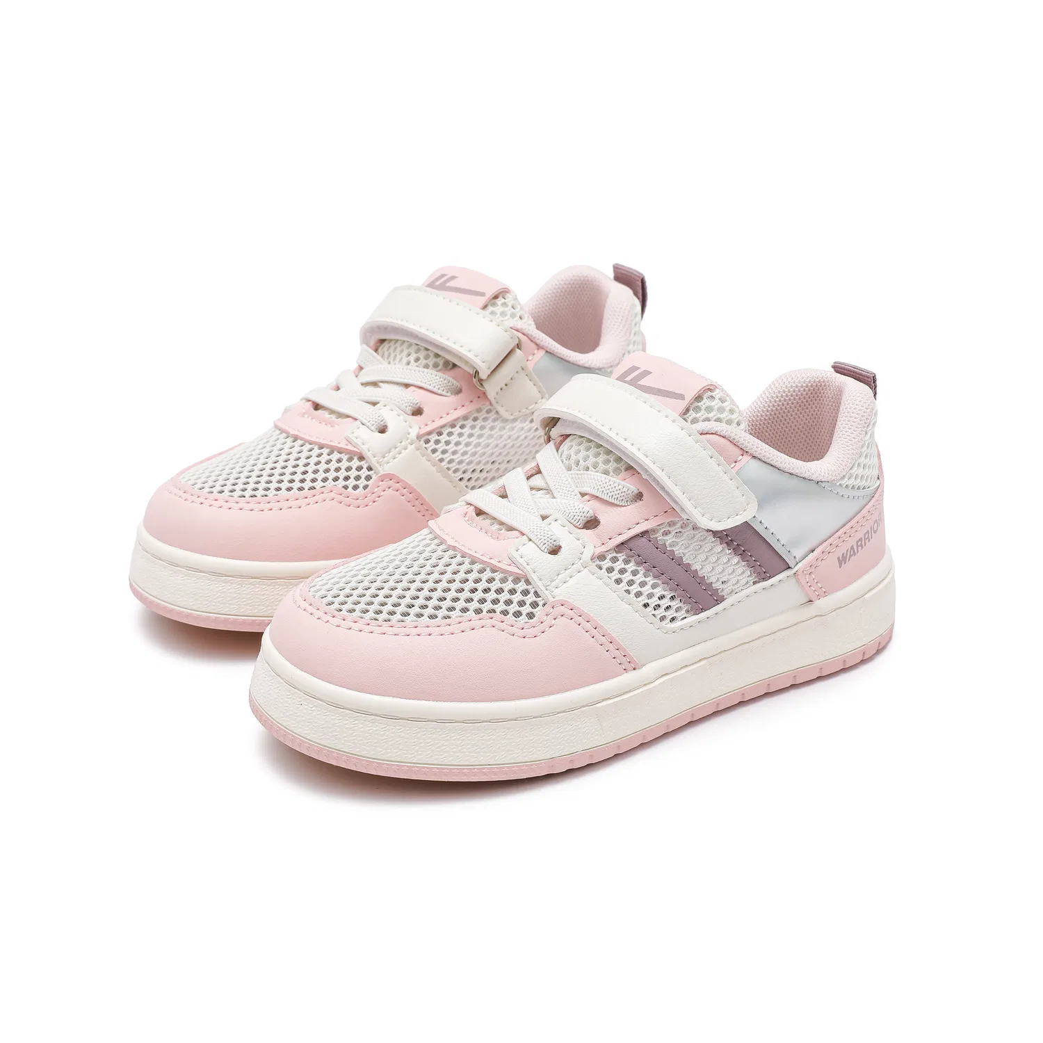 Детские кеды для скейтбординга с сетчатым верхом, Beige Blue, WARRIOR — фото 4