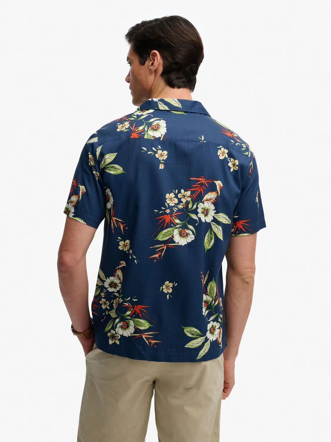 Рубашка с коротким рукавом Hawaiian Print Superdry, синяя — фото 2