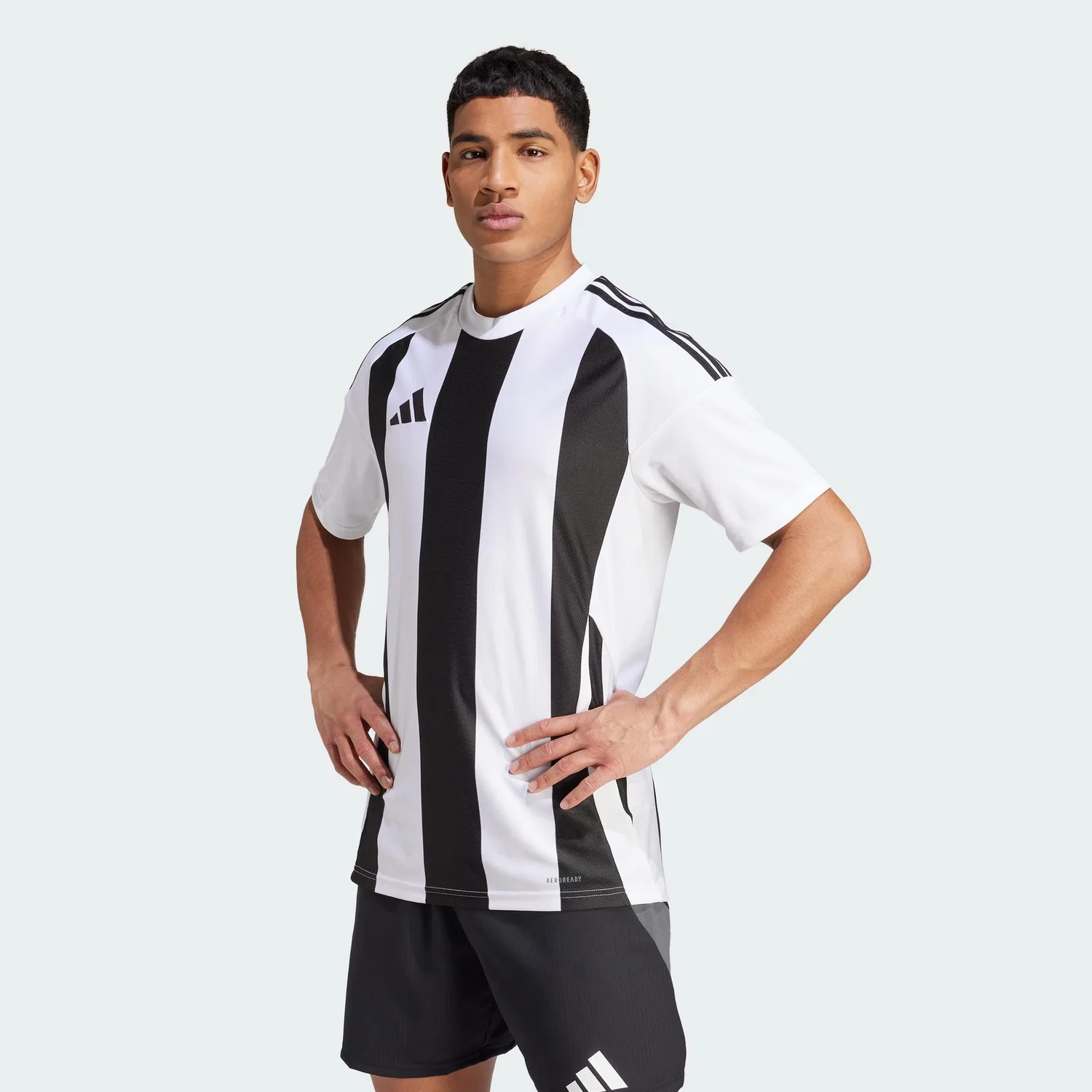 Женская футболка с длинным рукавом Adidas Striped 24 Jersey, White Black