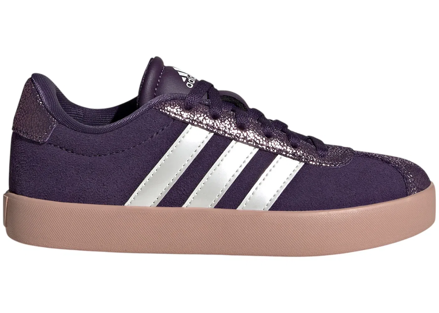 Детские кроссовки Lifestyle Adidas VL Court 3.0, Aurora Plum Zero Metallic Pink Gum