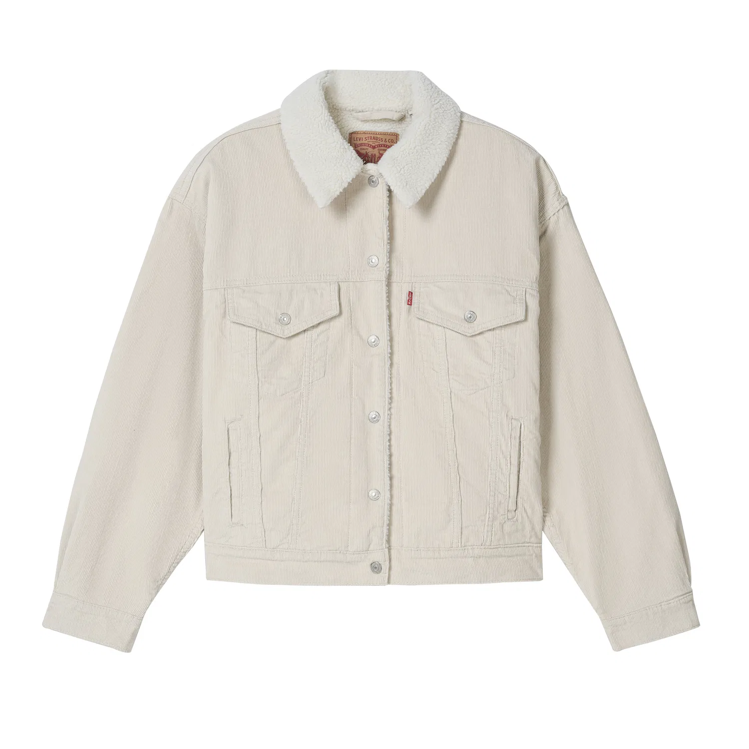 Женская куртка из вельвета с лацканами Levi's, Ecru