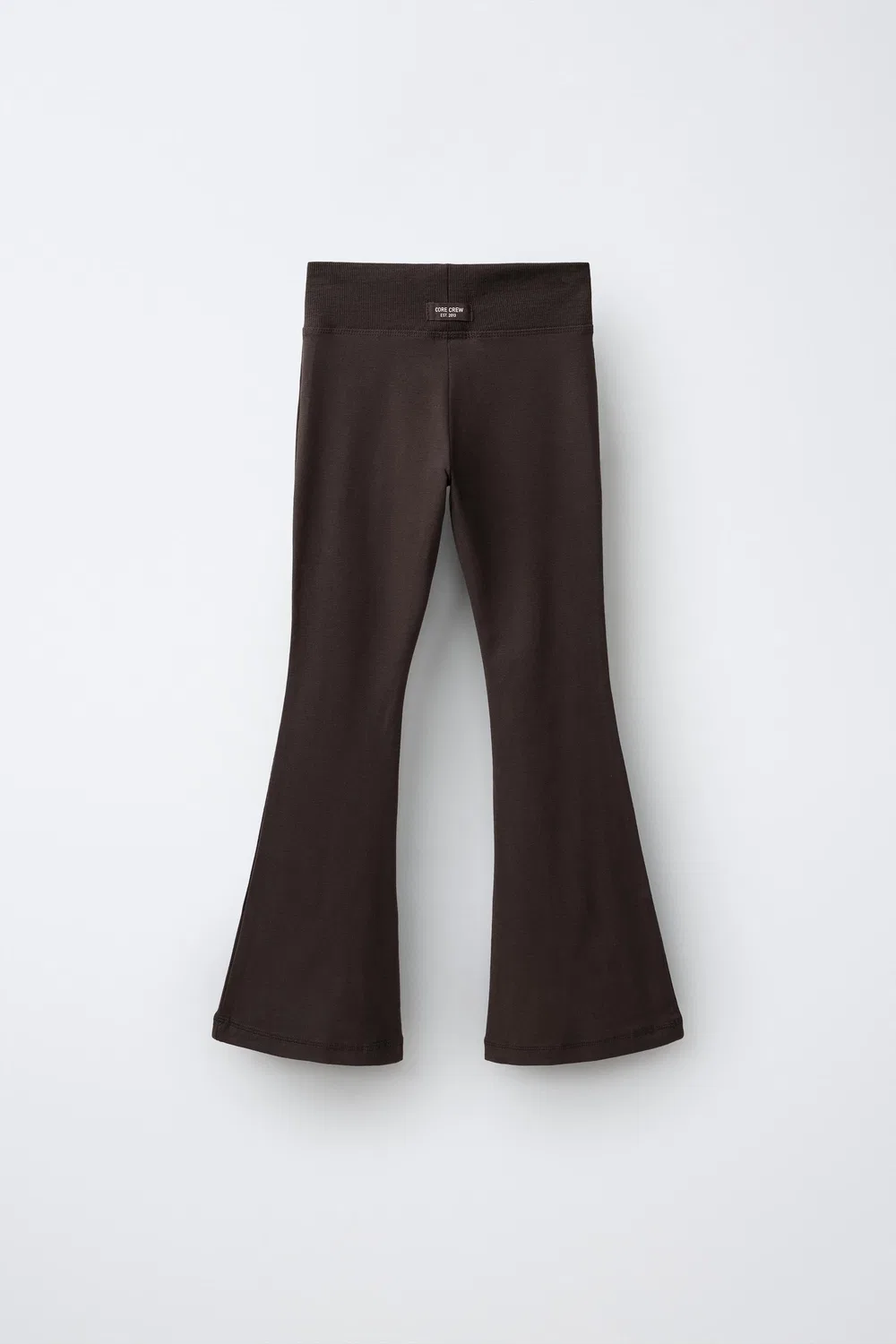 Однотонные расклешенные леггинсы ZARA, Brown — фото 2